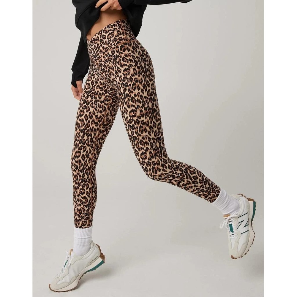 OFFLINE by Aerie Real‎ Me High Waisted Crossover Leopard 7/8 Legging XXS NWT
